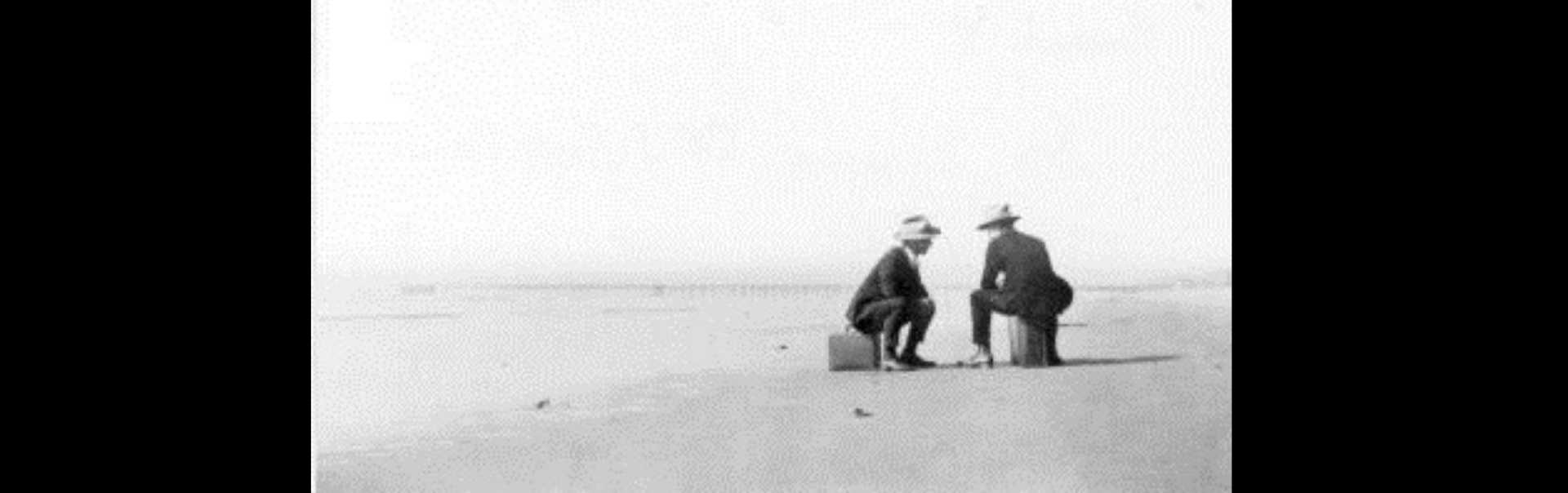 Two Standard Oil Businessmen at Beach Near El Segundo 1911